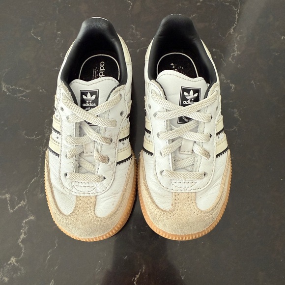 Adidas Toddler White and Beige Samba Sneakers 7K - Picture 1 of 7